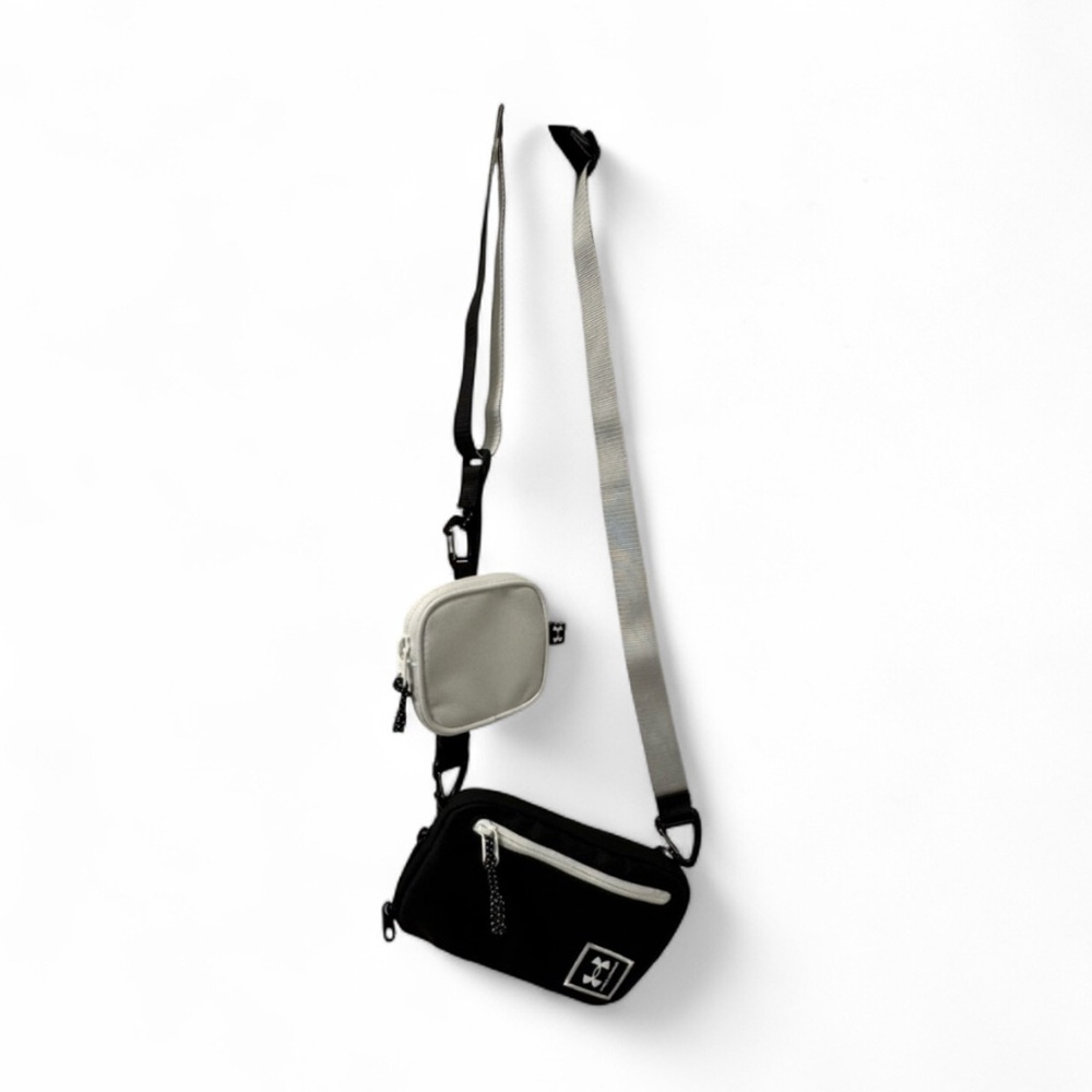 UNDER ARMOUR Black and light Gray Crossbody/ adjustable Waist Bag